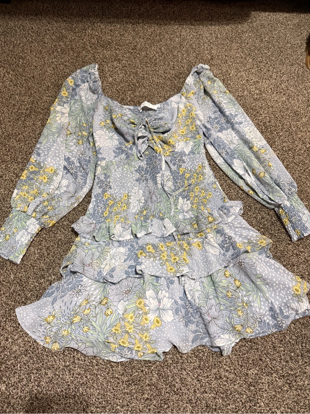 ASTR the label Marietta floral smocked dress